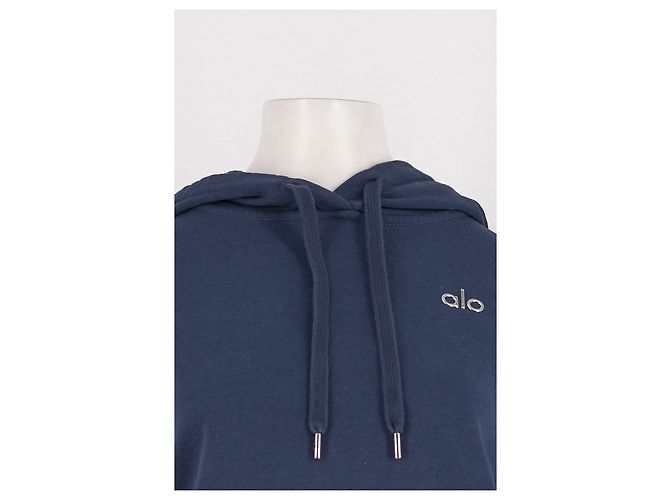 Autre Marque Sudadera con capucha ALO de algodón azul marino - vista 5