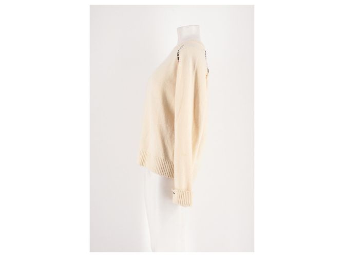 Autre Marque Camisola de lã branca MONOKI - vista 3