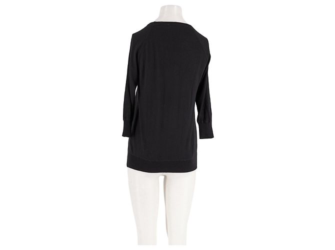 Leetha Schwarzer Kaschmirpullover - Ansicht 2