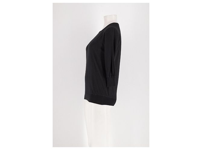Leetha Schwarzer Kaschmirpullover - Ansicht 3