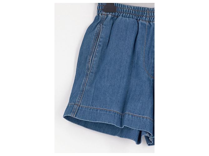 Pantaloncini in denim blu Ganni - vista 4