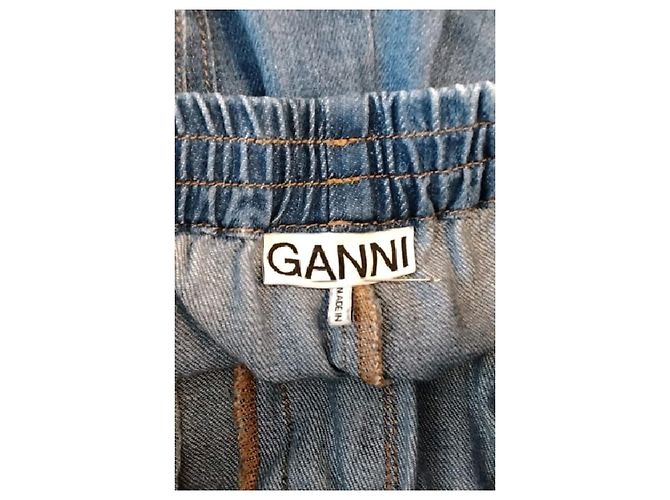 Pantaloncini in denim blu Ganni - vista 5