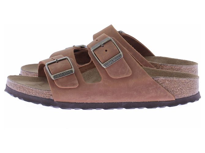 Birkenstock Sandali marroni "Arizona" in pelle oliata - vista 2