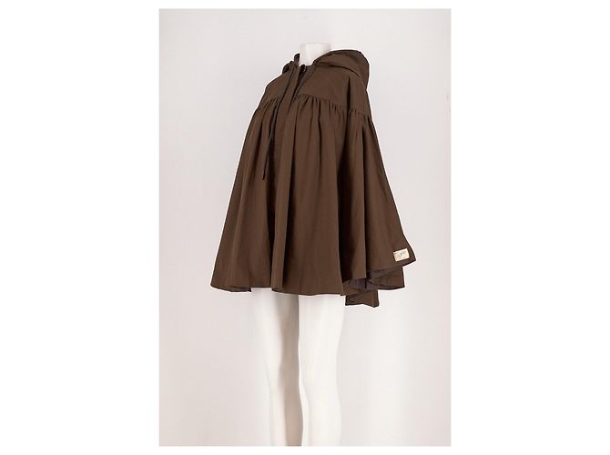 Autre Marque Poncho aus brauner Baumwolle - Ansicht 4
