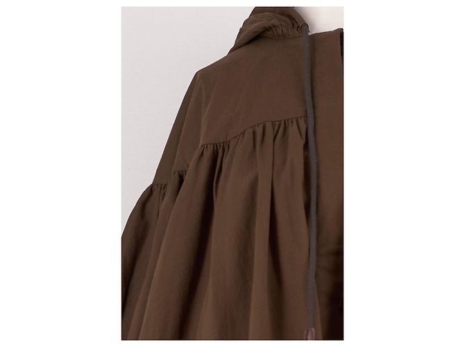 Autre Marque Poncho aus brauner Baumwolle - Ansicht 6