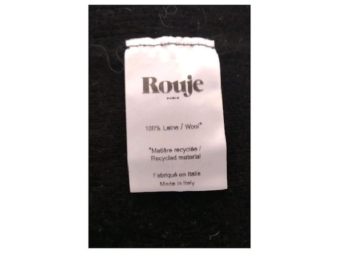 Pull Rouje en laine noire avec nœuds - vue 8
