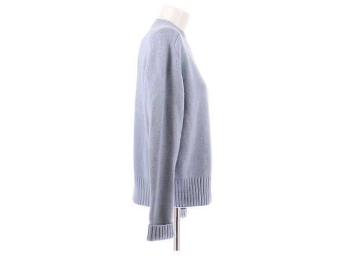 Autre Marque Pull en cachemire bleu ciel - vue 3
