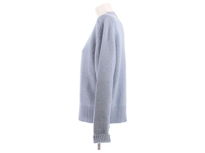 Autre Marque Pull en cachemire bleu ciel - vue 4