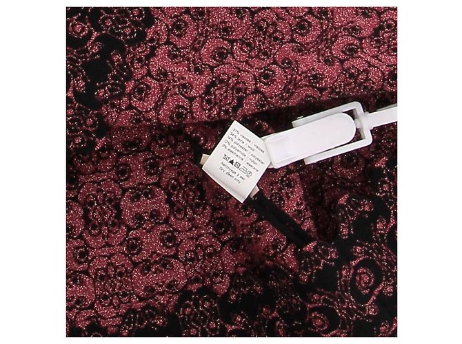 Alaïa Kleid rosa schwarz Viscose - Ansicht 6