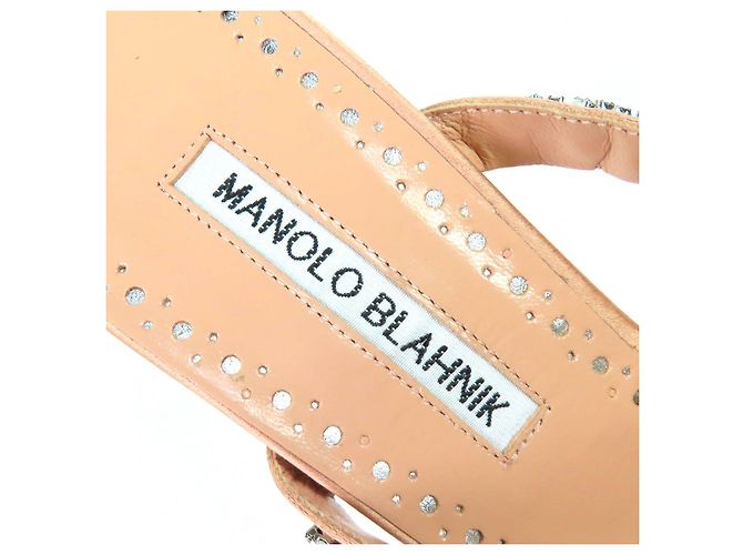 Manolo Blahnik VEDADAMU Mules in raso - vista 10