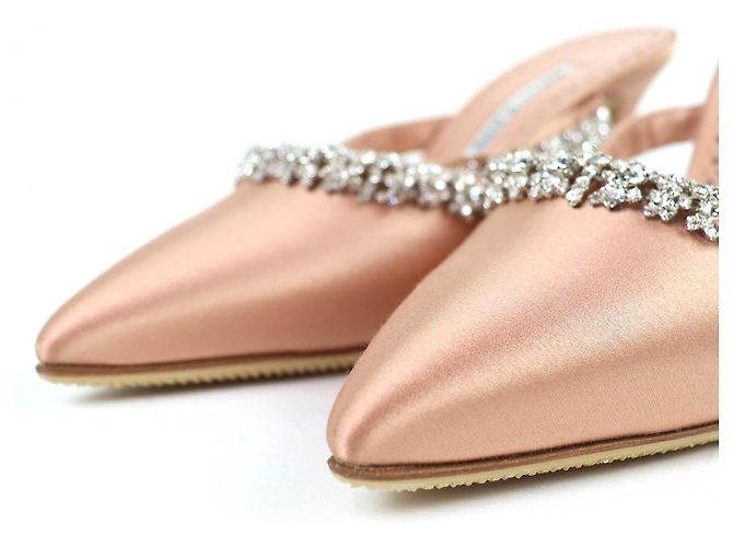 Manolo Blahnik VEDADAMU Mules in raso - vista 5