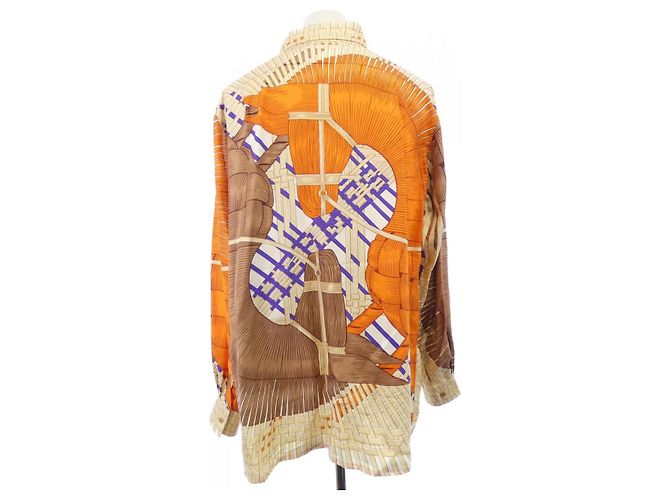 Hermès Hermes CHEMISE SUR MESURE Camicia in seta - vista 2