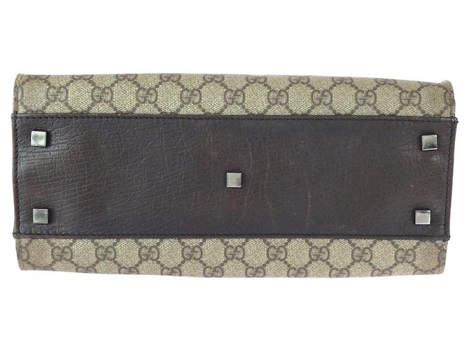Gucci GG Supreme Canvas Leder Tote Bag - Ansicht 10