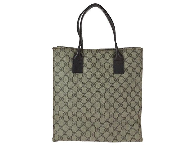 Gucci GG Supreme Canvas Leder Tote Bag - Ansicht 2