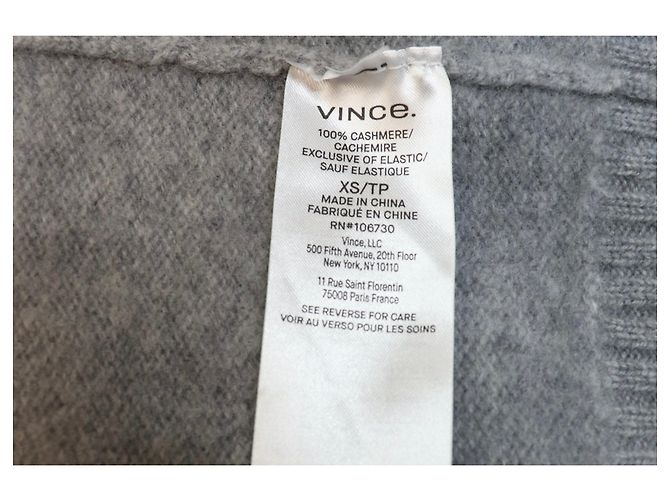 Vince Grauer offener Cardigan aus Kaschmir - Größe XS - Ansicht 4