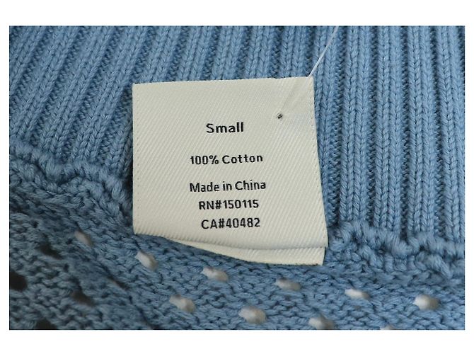 Autre Marque Blaues Mila Mesh-Strickoberteil mit halbem Reißverschluss - size S - Ansicht 3