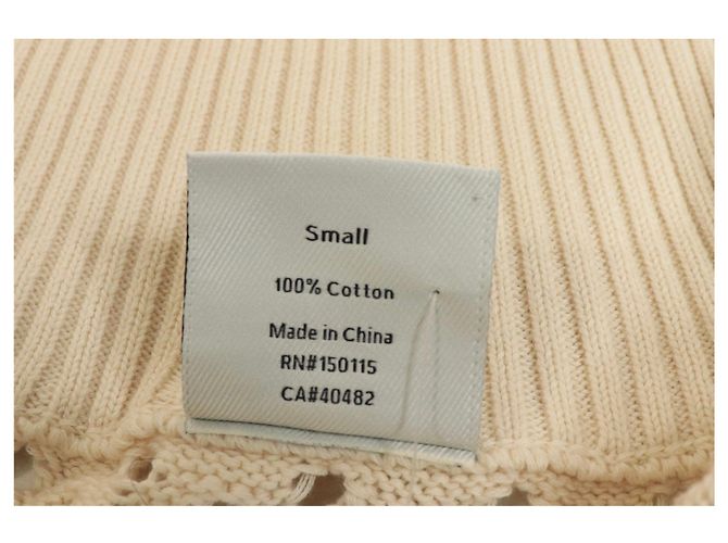 Autre Marque Gaines Strickweste in Creme, offene Strickart, Half-Zip - size S - Ansicht 3