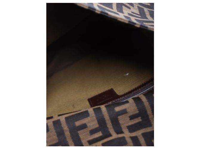 Fendi Borsa a tracolla Mamma Baguette in tela Zucca marrone - vista 10