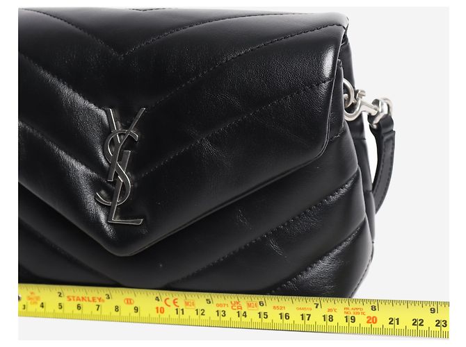 Autre Marque Borsa a tracolla Toy Loulou in pelle matelassé nera - vista 7
