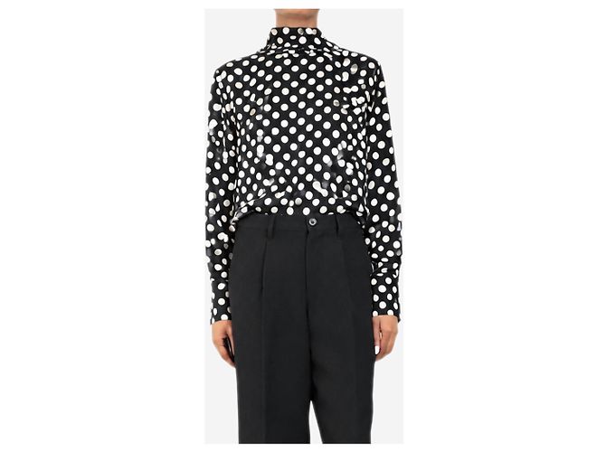 Essentiel Antwerp Blouse à manches longues à pois noirs - size UK 6 - vue 4