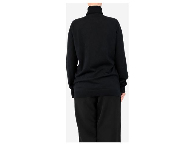 Autre Marque Rollkragenpullover aus Wollstrick in Marineblau - size L - Ansicht 2