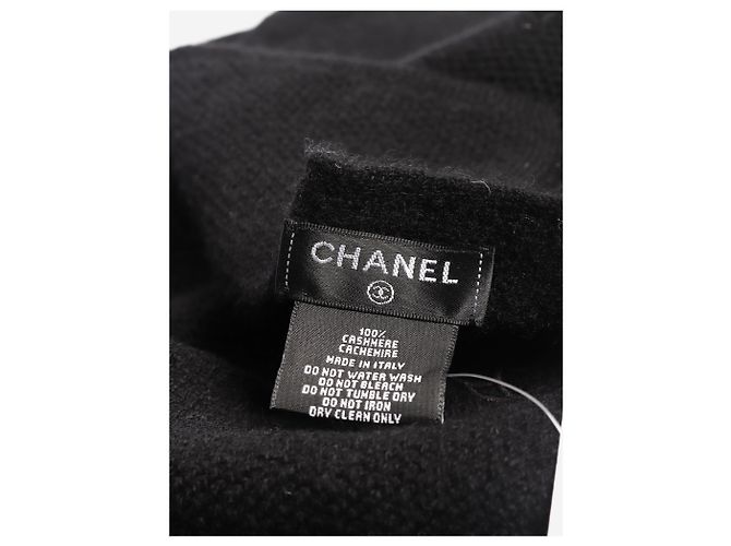 Chanel Bufanda de cachemira negra - vista 4
