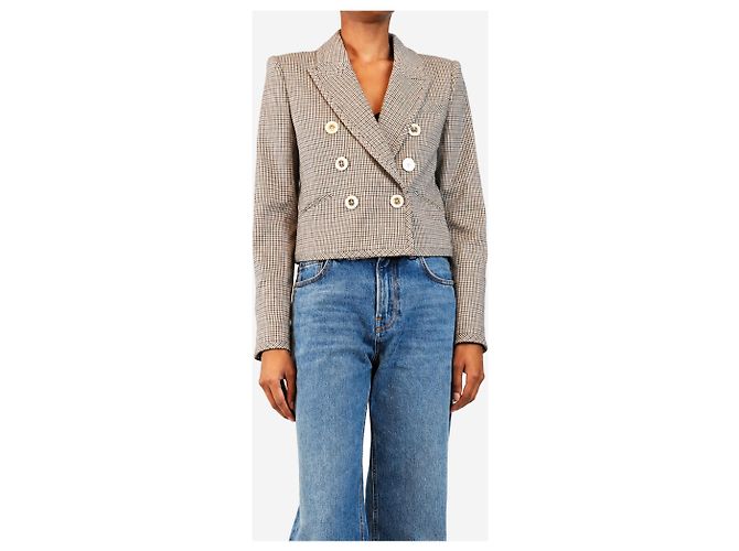 Veronica Beard Brown check blazer - size UK 8 - view 3