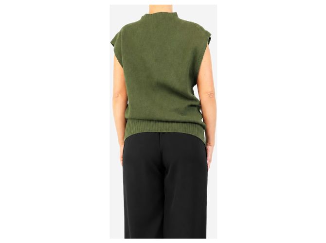 Autre Marque Strickweste khaki - Größe UK 12 - Ansicht 2