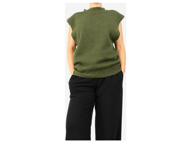 Autre Marque Strickweste khaki - Größe UK 12 - Ansicht 3
