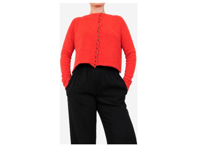 Autre Marque Roter Cropped-Cardigan - One size - Ansicht 3