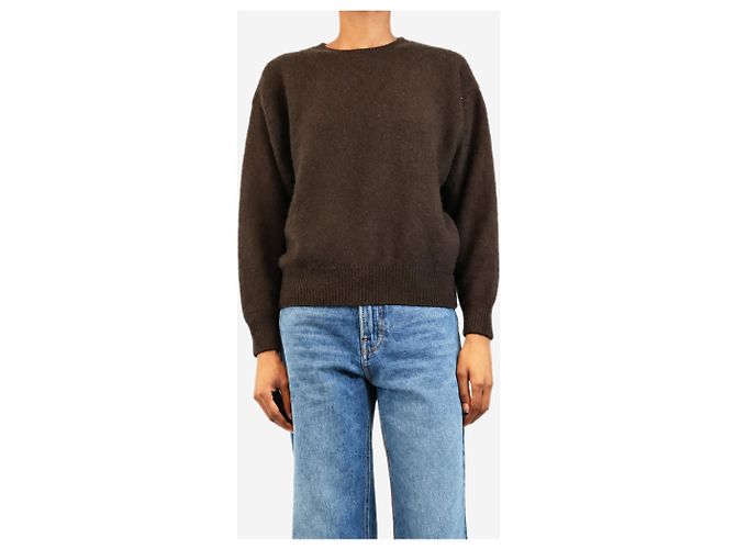 Autre Marque Weicher Kaschmirpullover in Dunkelbraun - Größe XS - Ansicht 3