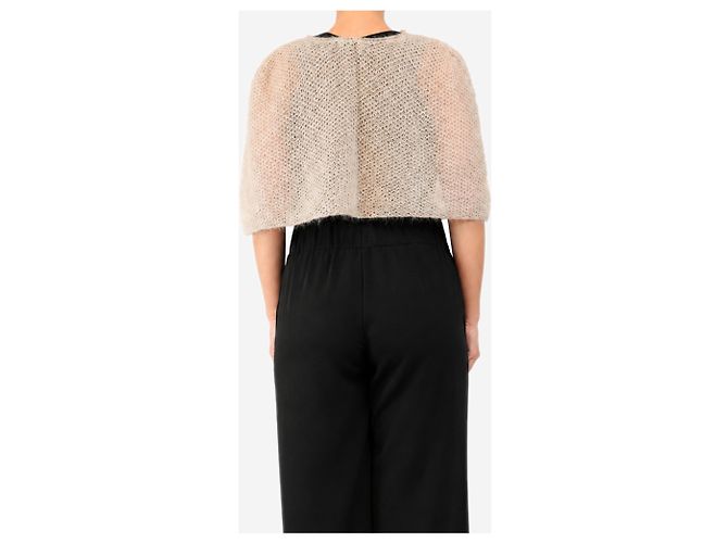 John Rocha Off-Shoulder Strickjacke in Haferfarben, grober Strick - One size - Ansicht 2