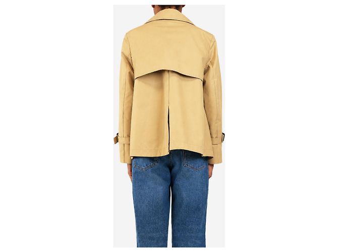 Weekend Max Mara Beiger doppleireihiger Trenchcoat-Jacke - size UK 6 - Ansicht 2