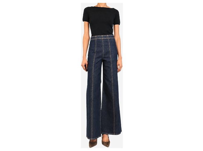 Ulla Johnson Vaqueros anchos de tiro alto Blue Bianca - size UK 6 - vista 2