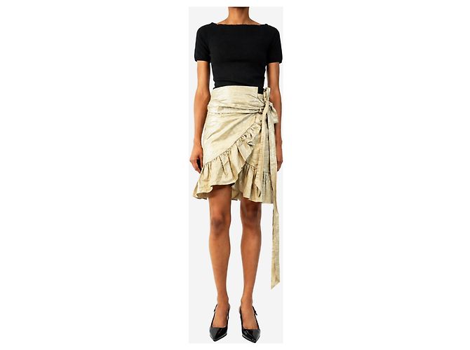 Isabel Marant Wickrock in Metallic-Beige - size UK 8 - Ansicht 2