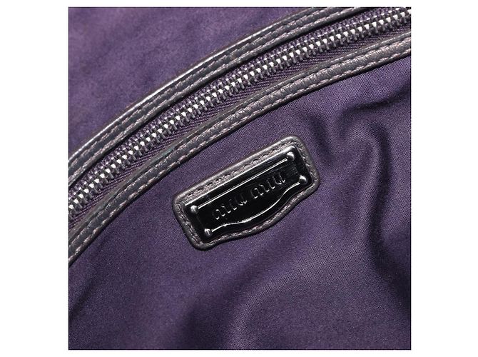 Miu Miu Matelasse Hand Bag Leather Gray Silver - vista 22