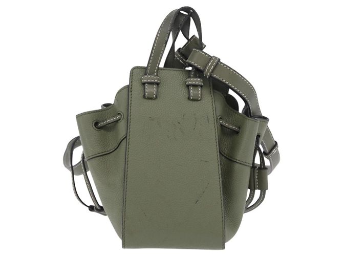 LOEWE Hammock Mini Hand Bag Leather 2way Khaki - Ansicht 4