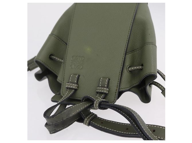 LOEWE Hammock Mini Hand Bag Leather 2way Khaki - Ansicht 9