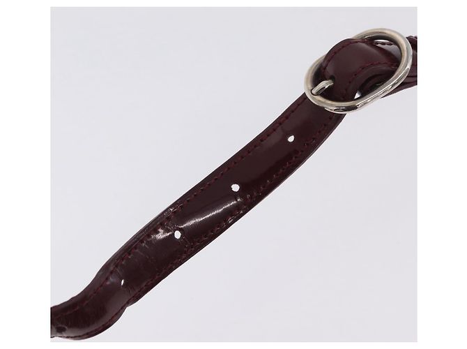 Panthère Cartier PANTHERE Shoulder Bag Patent leather Bordeaux Silver - vista 10