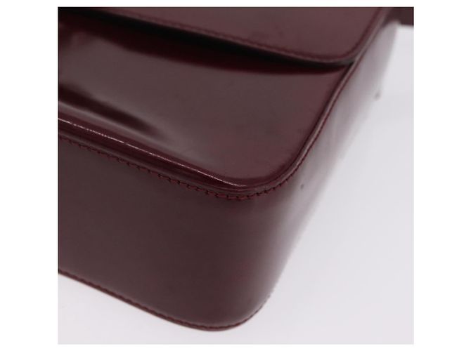 Panthère Cartier PANTHERE Shoulder Bag Patent leather Bordeaux Silver - vista 13