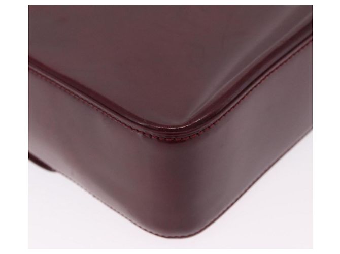Panthère Cartier PANTHERE Shoulder Bag Patent leather Bordeaux Silver - vista 14