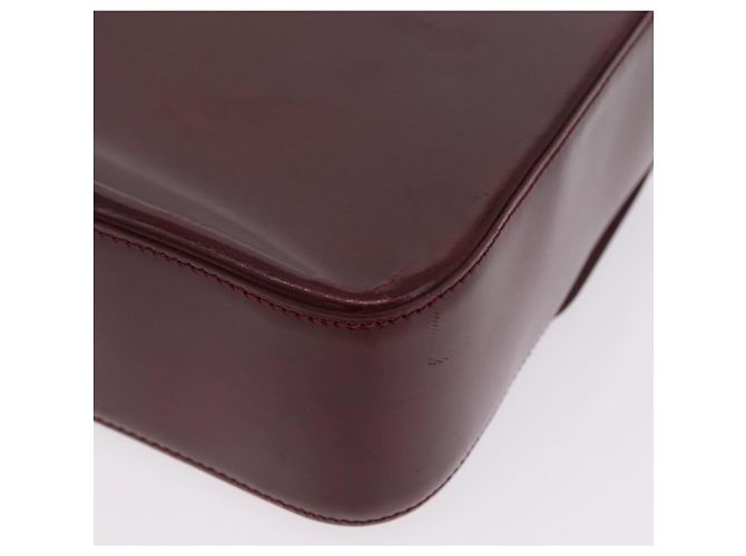 Panthère Cartier PANTHERE Shoulder Bag Patent leather Bordeaux Silver - vista 15