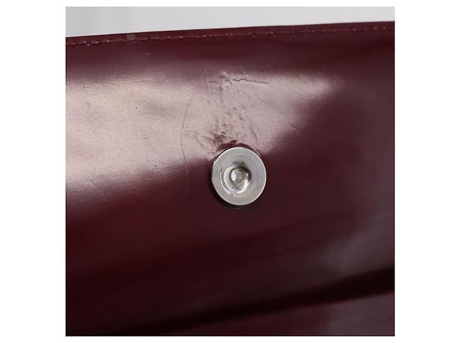 Panthère Cartier PANTHERE Shoulder Bag Patent leather Bordeaux Silver - vista 19