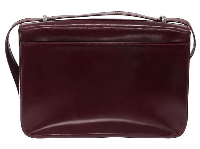 Panthère Cartier PANTHERE Shoulder Bag Patent leather Bordeaux Silver - vista 3