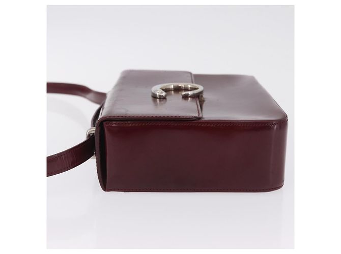 Panthère Cartier PANTHERE Shoulder Bag Patent leather Bordeaux Silver - vista 5