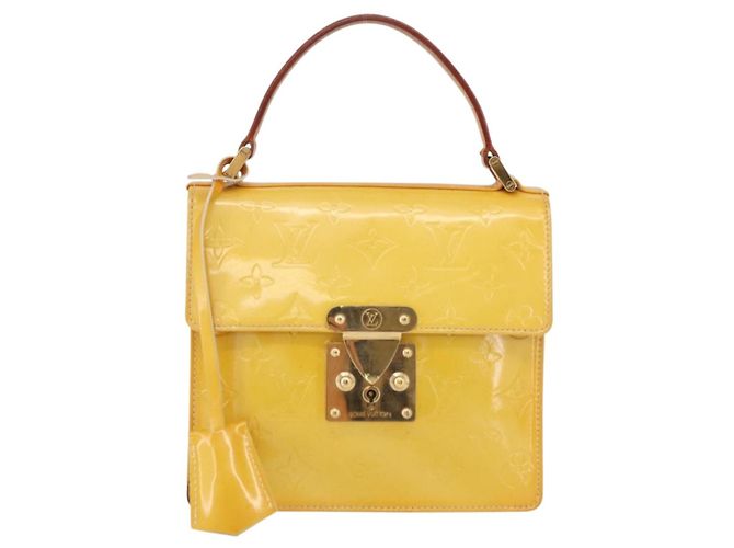 LOUIS VUITTON Monogram Vernis Spring Street Bag Lime Yellow M91068 - vista 2