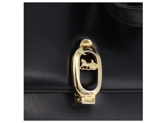 Céline CELINE Shoulder Bag Leather Black Gold - vista 17