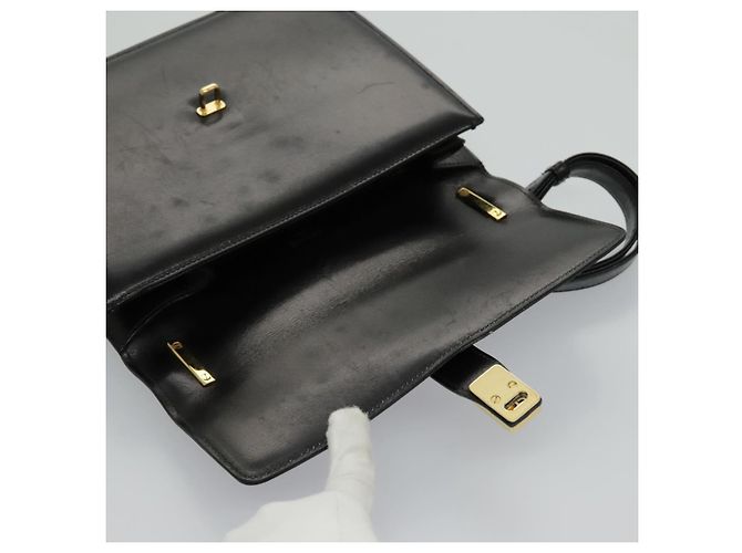 Céline CELINE Shoulder Bag Leather Black Gold - vista 10