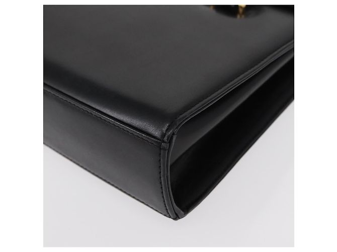 GIVENCHY Sac à main en cuir noir et or - vue 14