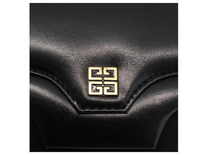 GIVENCHY Sac à main en cuir noir et or - vue 17